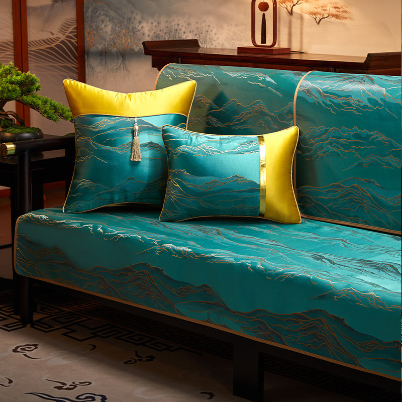 新中式红木沙发垫四季通用防滑沙发巾实木罗汉床布艺沙发罩套定制,居家布艺,沙发垫,淘宝优惠券,粉丝福利购,淘宝优惠卷