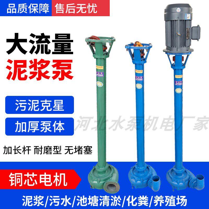 NL立式泥浆泵抽粪泵380V切割铰刀杆泵液下泵立杆污泵鱼塘清淤泥泵