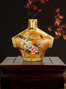 非遗彩陶瓷艺术民族旗袍花瓶摆件装饰玄关客厅家居创意工艺品礼物