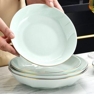 家用陶瓷装 家用盘子创意个性 菜炒菜盘深口盘组合加厚微波炉菜碟子