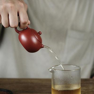 宜兴紫砂壶倒把孟臣西施原矿赵庄朱泥纯全手工制作小品朱泥文人壶