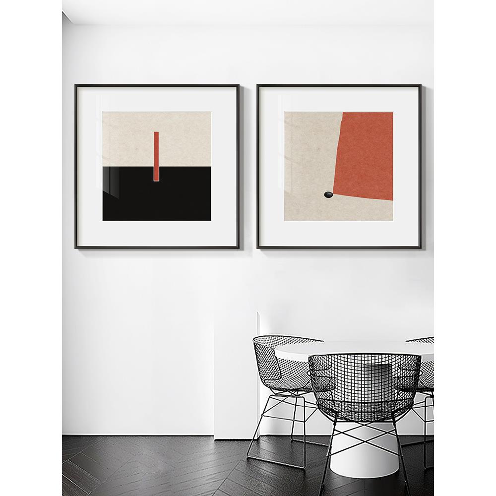 现代简约抽象色块装饰画卧室床头挂画客厅沙发背景墙装饰画斯堪的