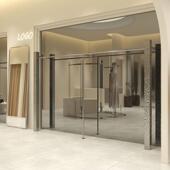 陈列架 店挂衣杆水波纹落地式 服装 店展示架不锈钢上墙货架创意女装