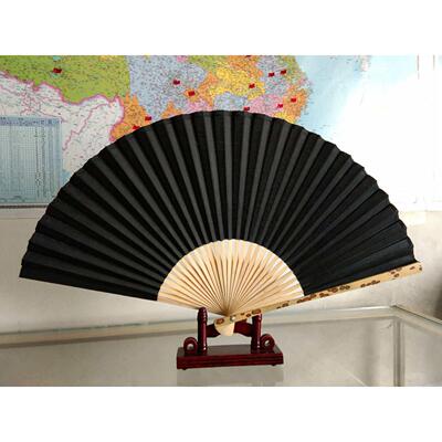 荣昌新款香妃竹丝绸折扇工艺扇叠扇子古风8/9/10寸文玩扇梅鹿凤眼