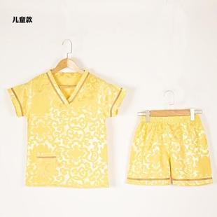 高档纯棉男女儿童汗蒸服亲子装 桑拿服安然纳米浴服丝绵提花 包邮