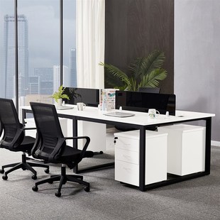职员办公家具桌椅组合简约现代双四人六人双人工位员工对坐电脑桌