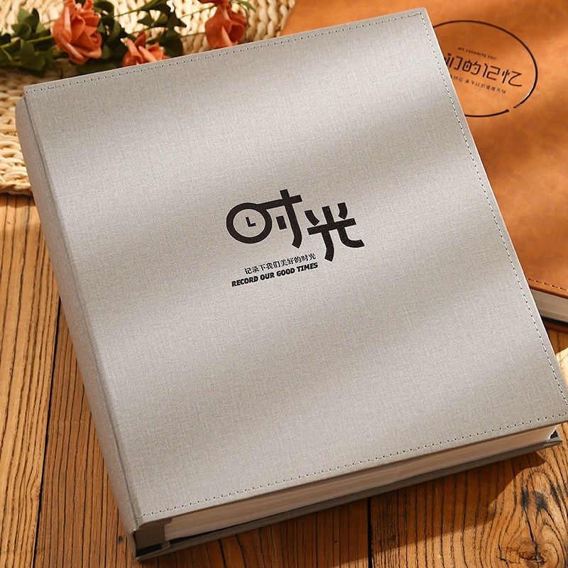 6寸1000张相册本大容量家庭影集收纳册插页式文艺皮质生日礼物