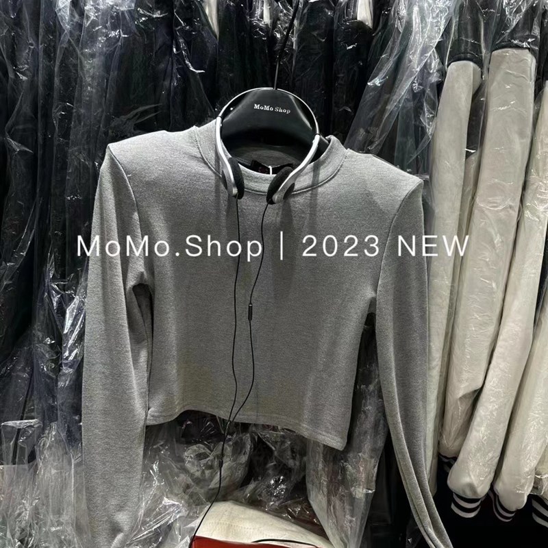 韩版2024秋装新款时尚韩版短z款简约修身纯色百搭长袖打底衫T恤女