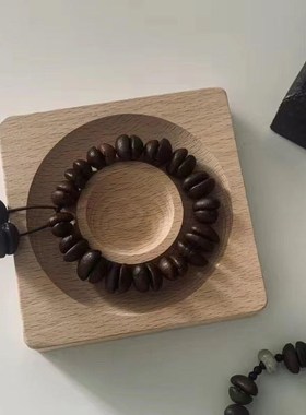 时髦人的 咖啡豆手链 有趣手串秋冬棕色系植物种子设计感手饰叠戴