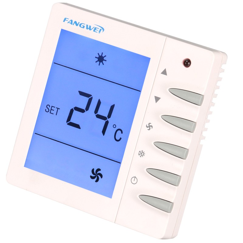 中央空调温控器面板 8p802液晶三速开关 控制 风机盘管水冷 线控