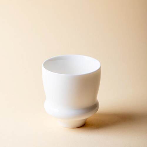 咖啡随行杯 陶瓷牛奶杯拉花杯办公杯暖手杯德化高温白瓷