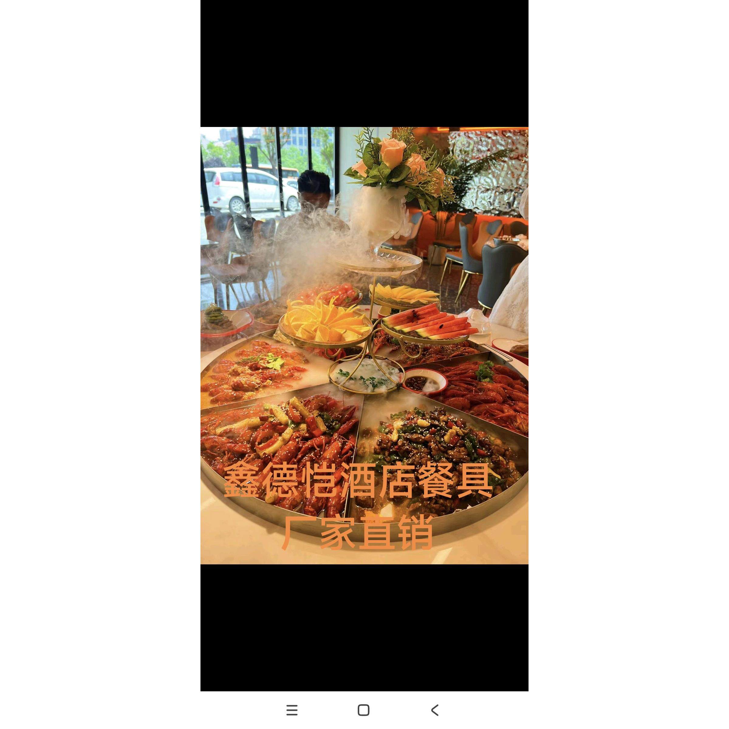 新款加厚多格卤味盘拼盘商用餐厅高颜专用不锈钢盘