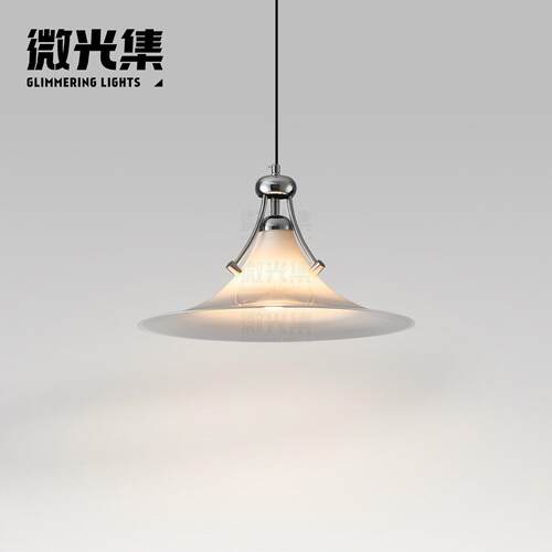 微光集玉兰吊灯瑞士餐厅灯设计师极简包豪斯吧台岛台咖啡厅玻璃灯