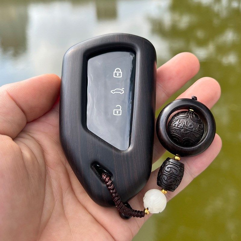 专用大众高尔夫8钥匙套威然ID3车ID4X揽巡ID6X途昂x揽境檀木包扣