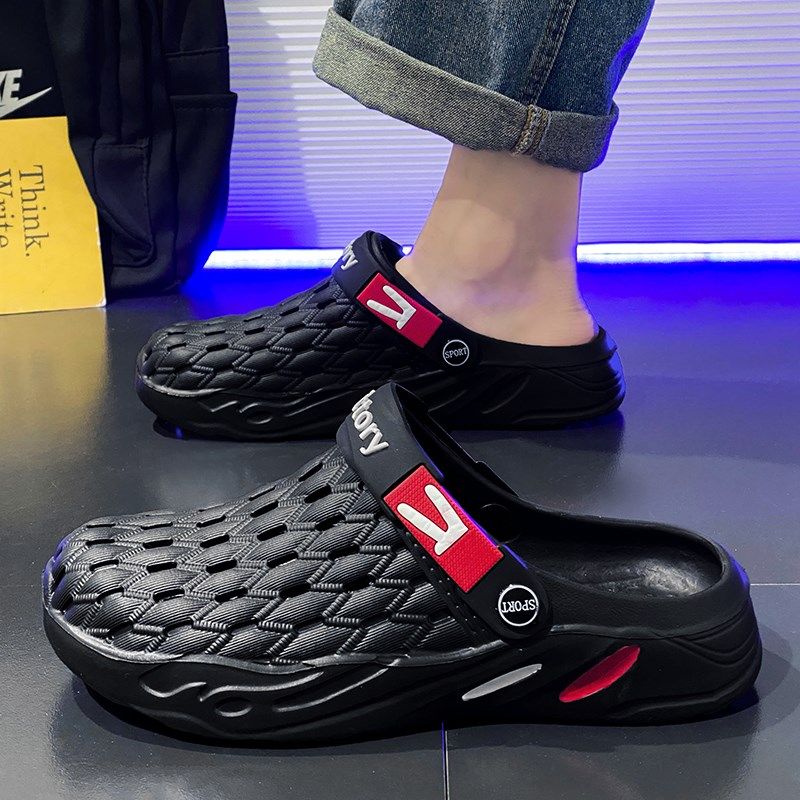 洞洞鞋男大码45夏季透气沙滩鞋46加宽加肥拖鞋47户外两穿凉拖鞋48,流行男鞋,包头拖,淘宝优惠券,粉丝福利购,淘宝优惠卷