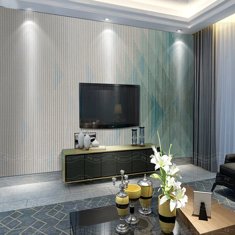 3d立体电视f背景墙壁纸北欧抽象线条几何图形墙纸客厅沙发个性壁
