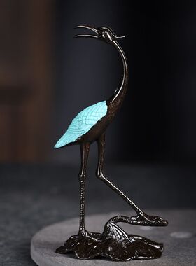 踏莲瑞鹤中号香插仙n鹤香插家用室内仿古线香炉檀香盘香仿古香薰