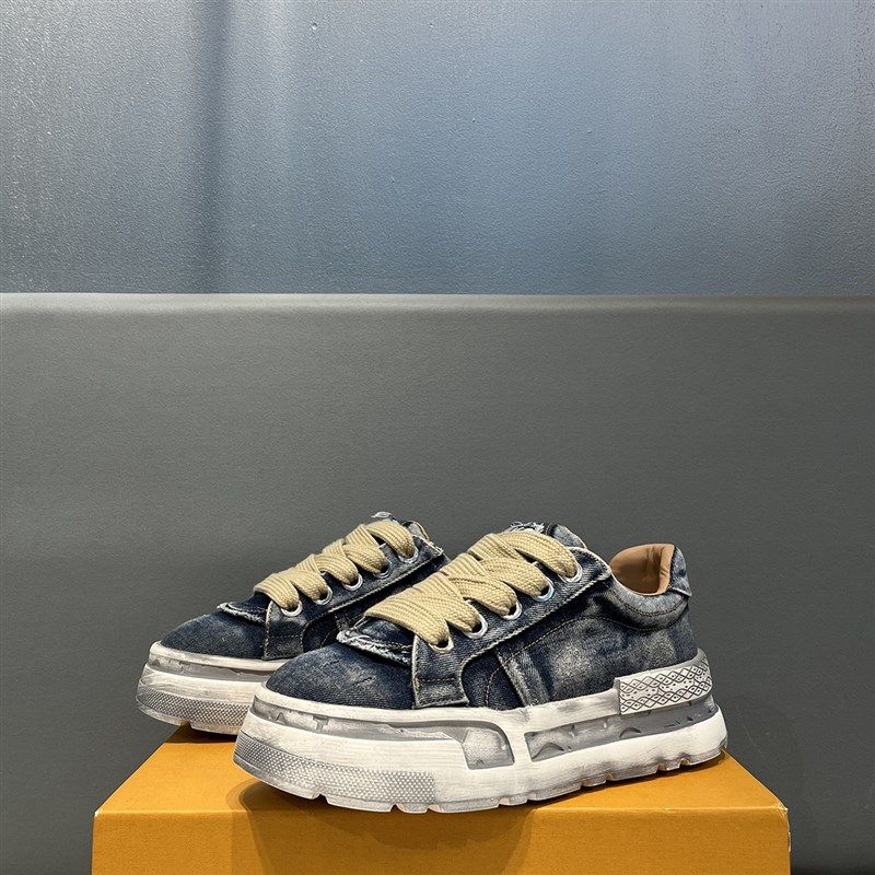男鞋2025新款潮流复古做旧脏脏板鞋潮牌高级感百搭乞丐牛仔帆布鞋,流行男鞋,休闲板鞋,淘宝优惠券,粉丝福利购,淘宝优惠卷