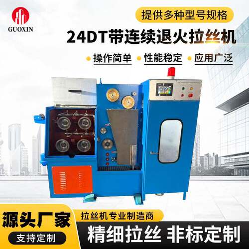 定制24DT带连续退火拉丝机全自动高速拉丝机金属线材拉丝设备