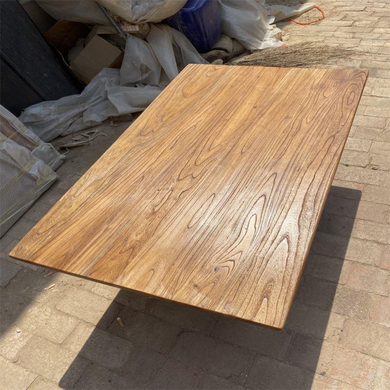老榆木板实木桌面原木桌板木板面餐桌茶桌书桌吧台板子实木定制