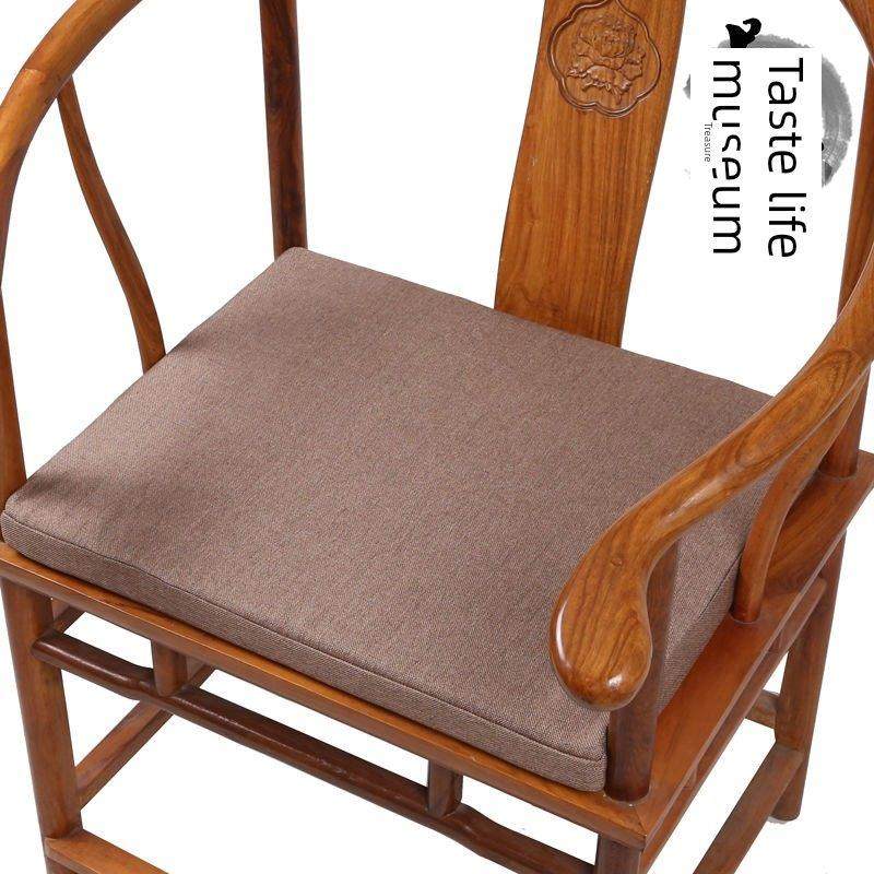 低凳软垫新中国风红木沙发垫太石椅亚麻布海绵海湾窗榻榻米垫定制