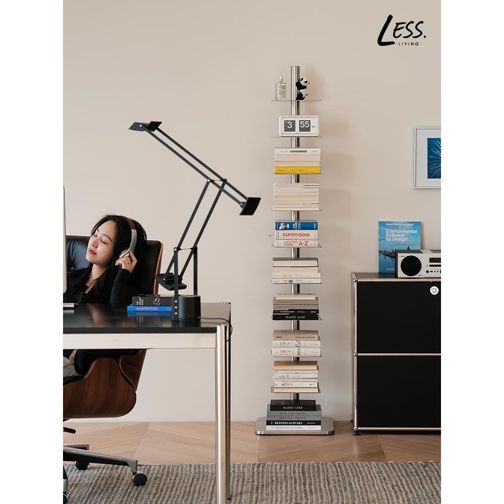 少生活创意旋转书架客厅落地式多层储物架家庭图书储物架