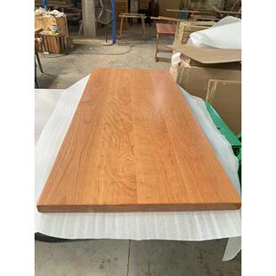 实木桌面原木大板北美樱桃木老榆树桌桌面餐桌电脑可调桌定制