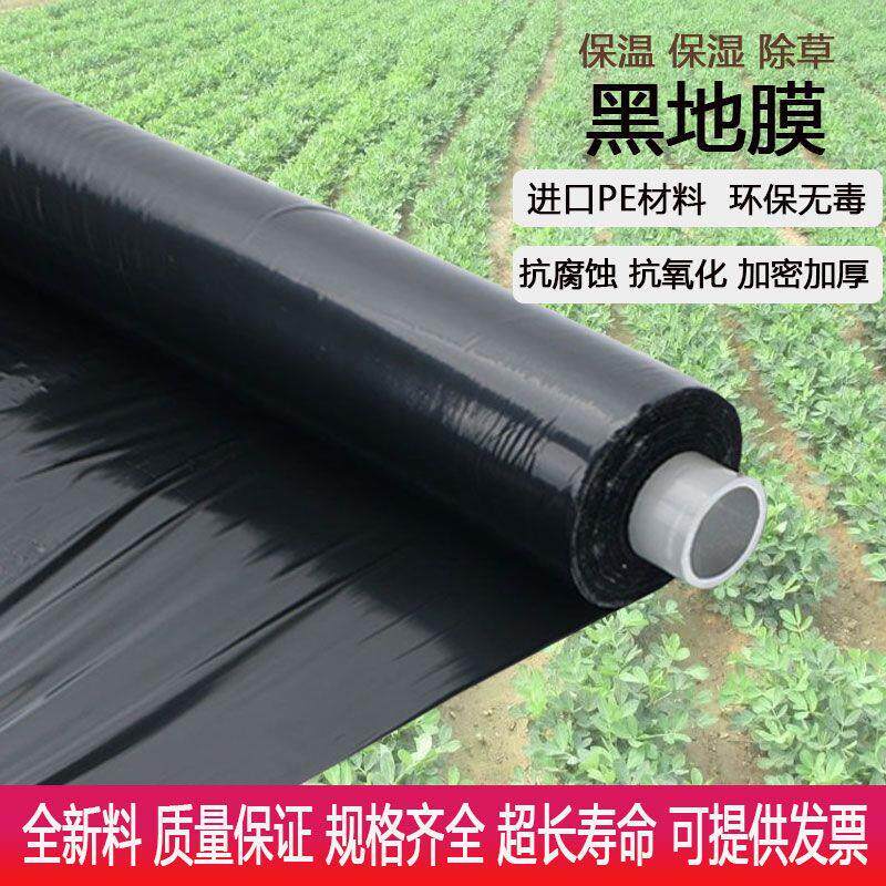 全新黑地膜防草除草黑色果园农用地膜蔬菜塑料薄膜加厚保温草莓膜