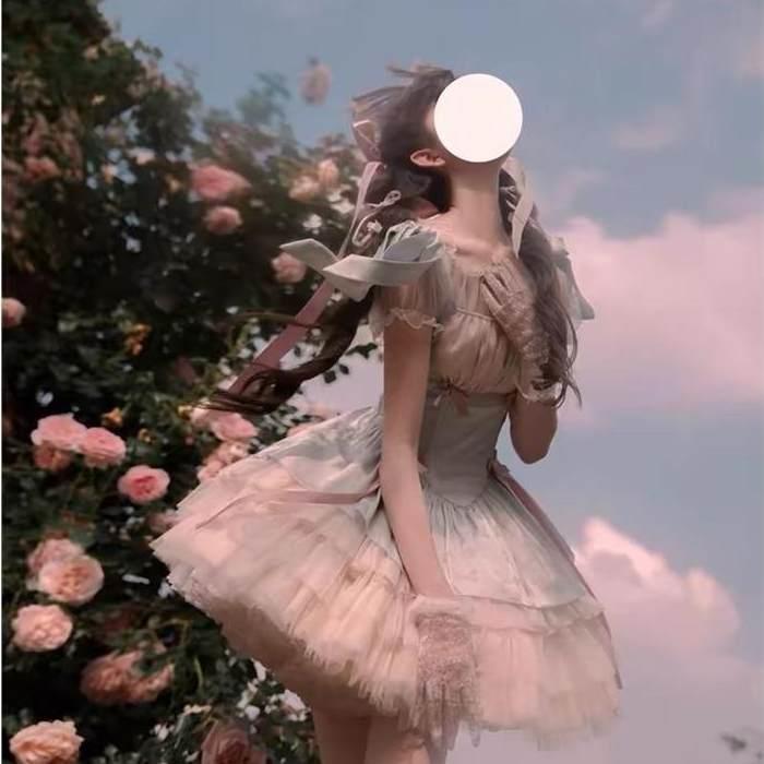 小缎带lolita洛丽塔连衣裙sp芭蕾风洋装吊带裙蛋糕裙公主裙蕾丝夏