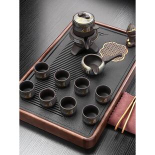 紫砂茶具套装家用客厅功夫茶杯小型实木茶盘排水茶台办公室泡茶壶