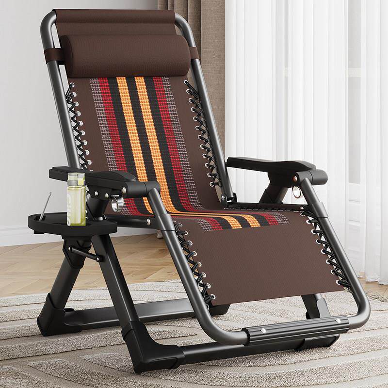 折叠躺椅午休午睡孕妇家用可携式办公室椅懒人老人阳台休闲 靠背