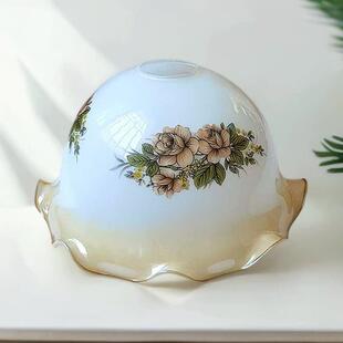 灯罩外壳替换磨砂玻璃E27螺口卧室壁灯台灯防刺眼DIY灯罩吊灯配件