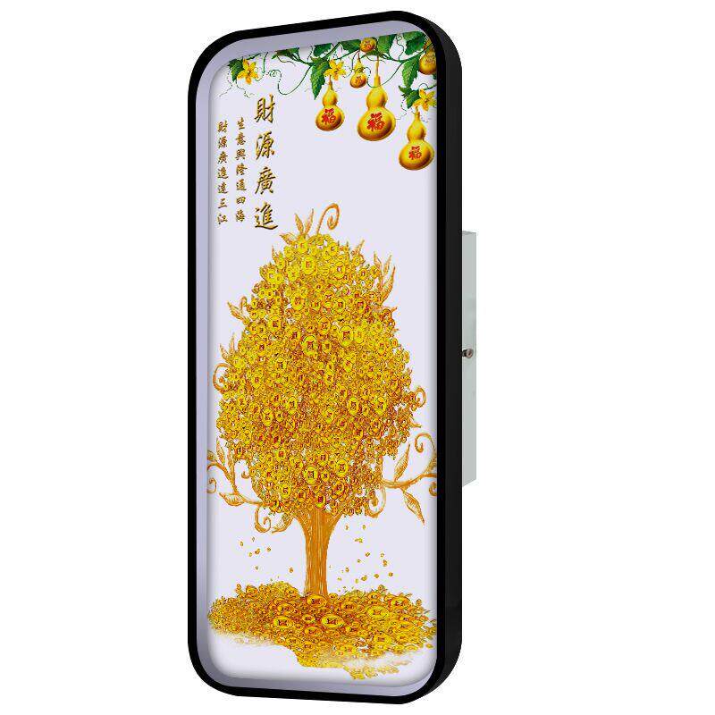 玄关新中式壁画灯装饰画楼梯餐客厅壁灯背景墙灯走廊过道超亮大号