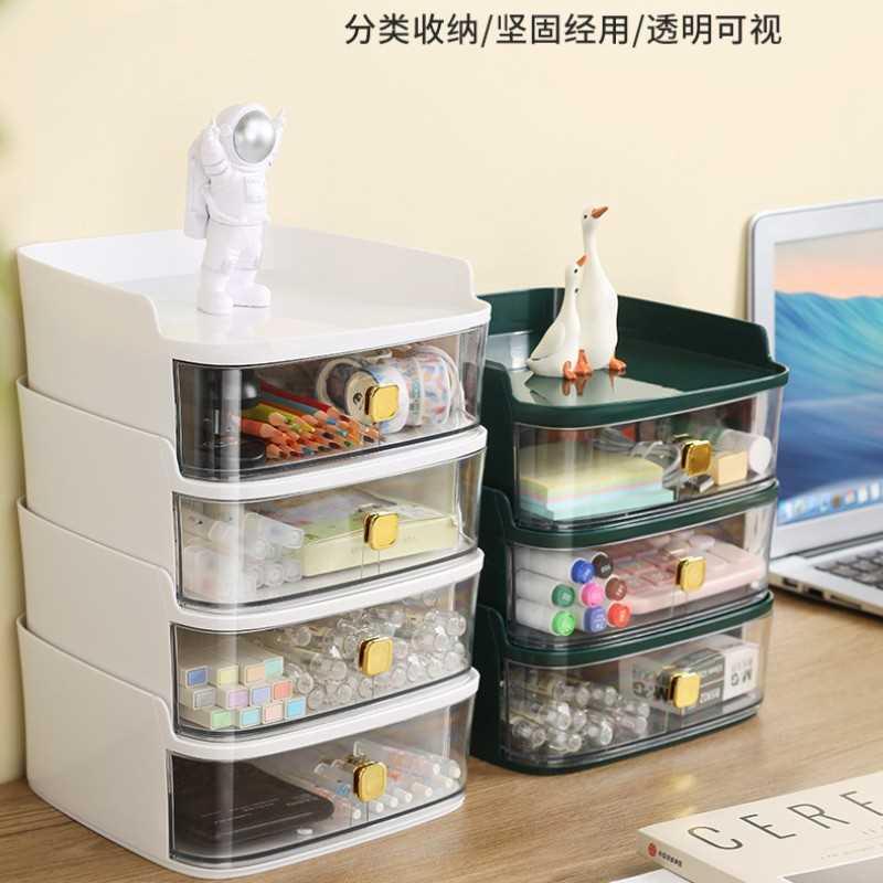 化妆品收纳盒桌面抽屉置物架家用办公文具首饰杂物桌面多层整理箱