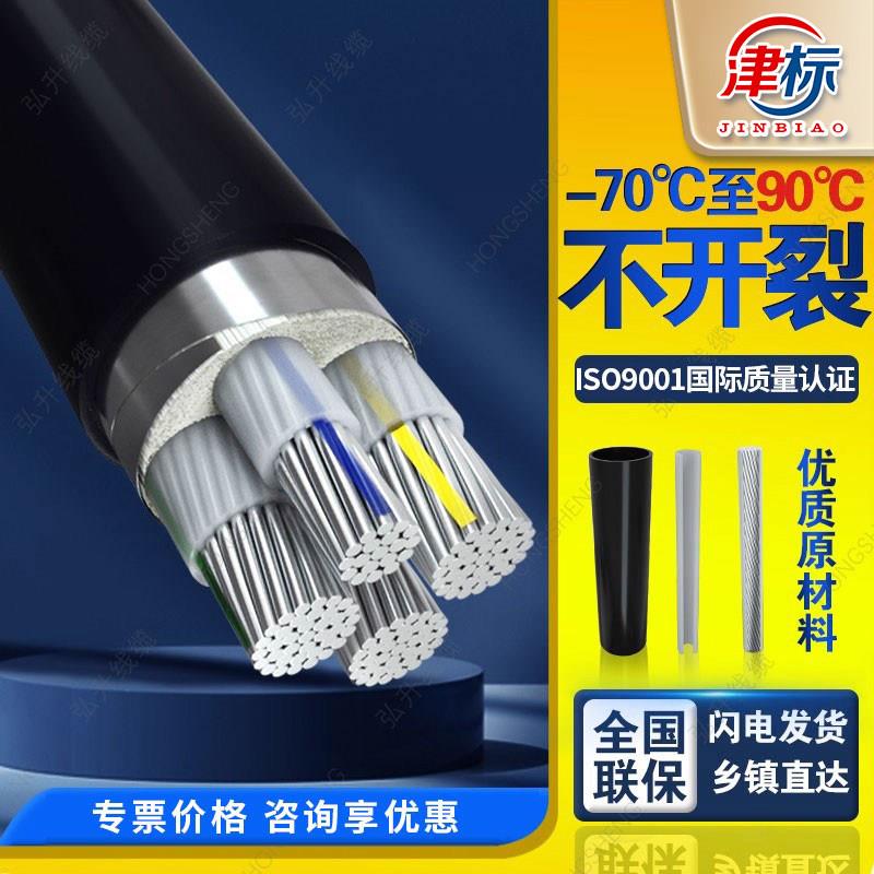 铝芯电缆线4芯16 25 35 50 70平方铝线地埋线三相四线铠装铝电缆