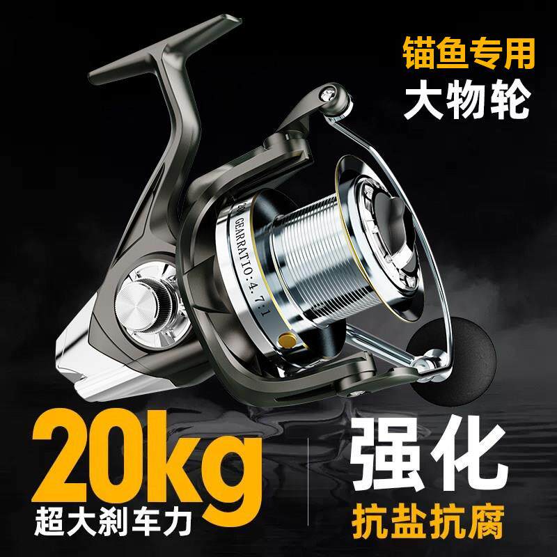 大物纺车轮远投专用防海水渔轮海杆矶钓金属线杯轮专用正品鱼线轮