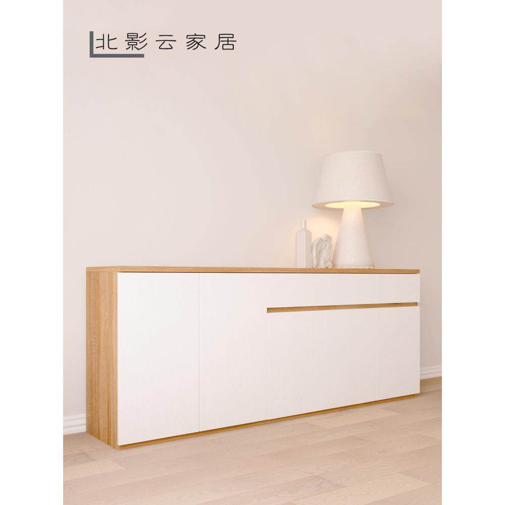 小公寓餐具柜现代简约实木心储物柜餐厅客厅多功能茶柜节省空间