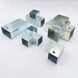 免焊接长方管连接件方管三四通转z角护栏配件大全40x60方管连接件