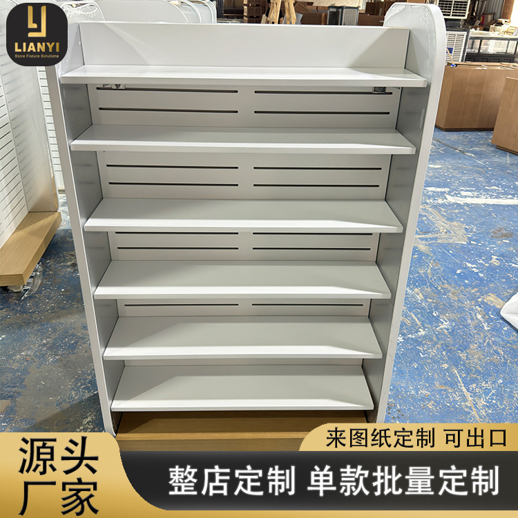 工厂饰品店的货架双面展示架手办小商品展示架槽板礼物产品展示架