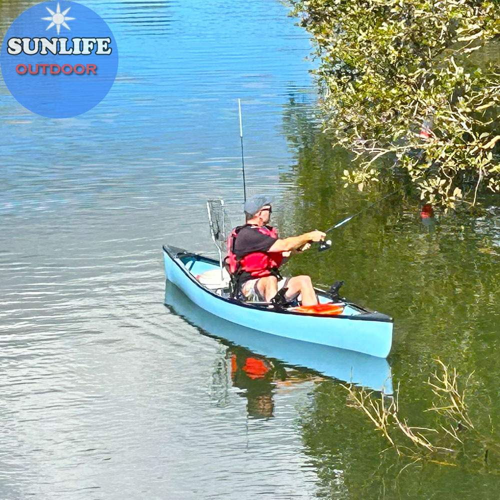 跨境热销单人钓鱼船轻便独木舟划船舒适座椅休闲划水旅游观光船