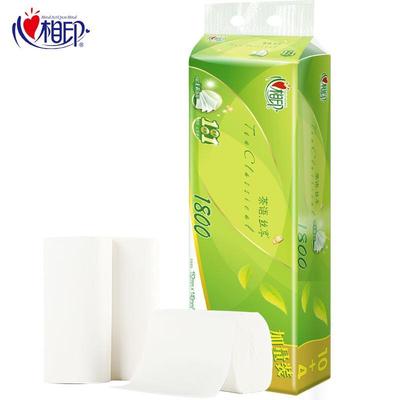 心相印茶语卷纸卫生纸无芯家用4层加厚1800g实惠装厕纸14大卷柔影