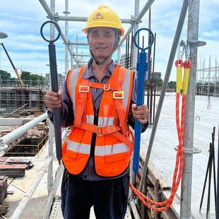 修固定器钢管盘扣架子防坠锚杆绳 建筑工地安全带系挂点高空外墙装