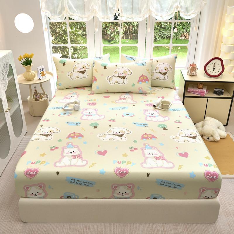 【富士商店】全棉卡通日式春夏纯棉床包学生宿舍床垫保护套隔脏笠