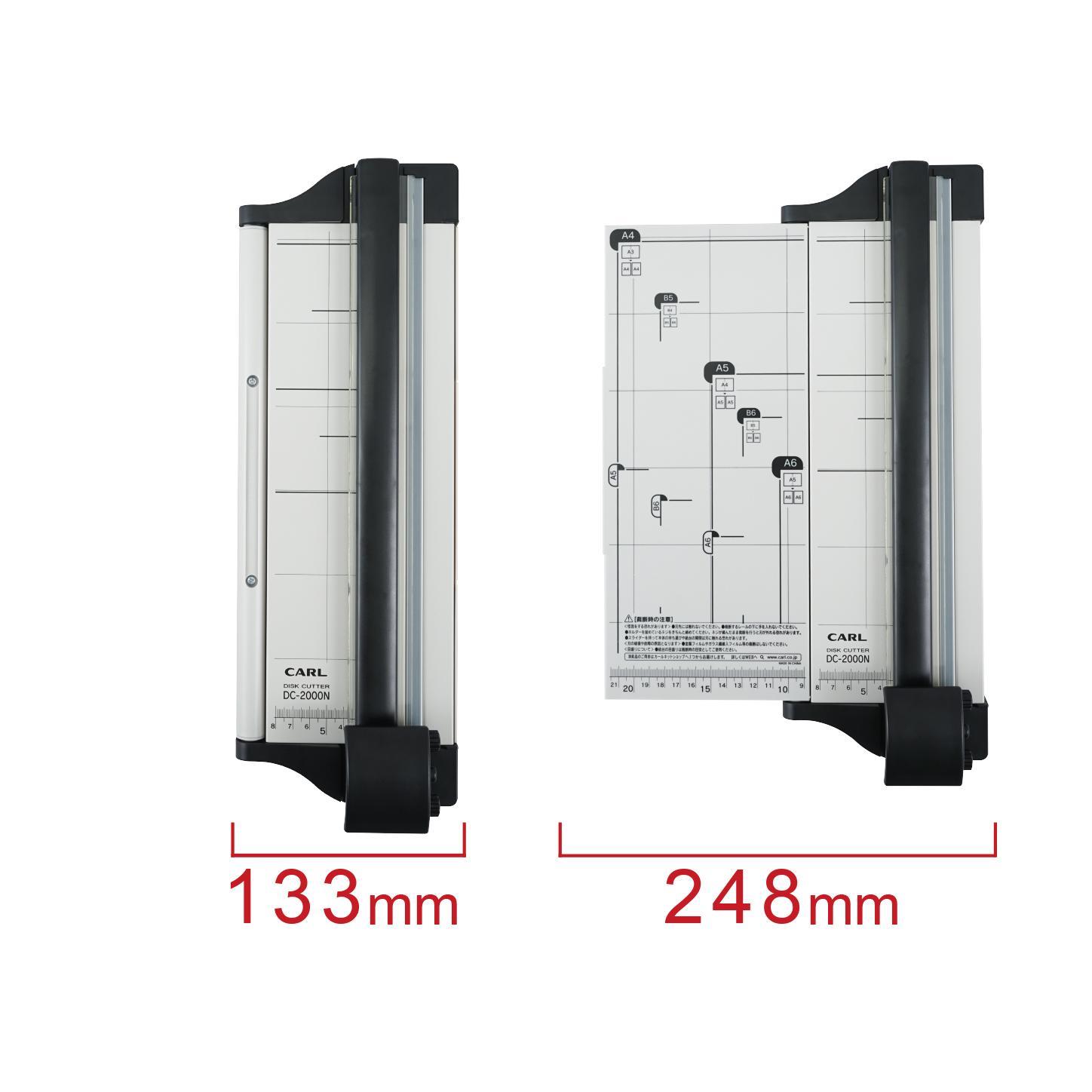 日本CARL裁纸器DC-2000N A4手动型相片照片切割器单次可裁10张