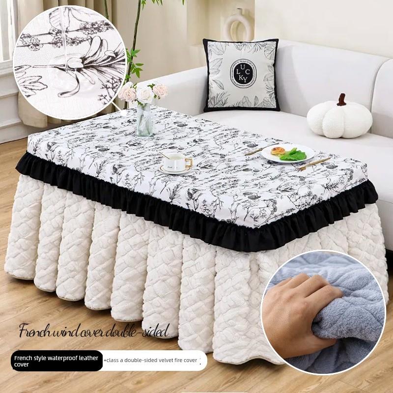 长方形烤火桌布烤火桌罩套炉桌罩加厚电暖桌套取暖火被高级保暖罩