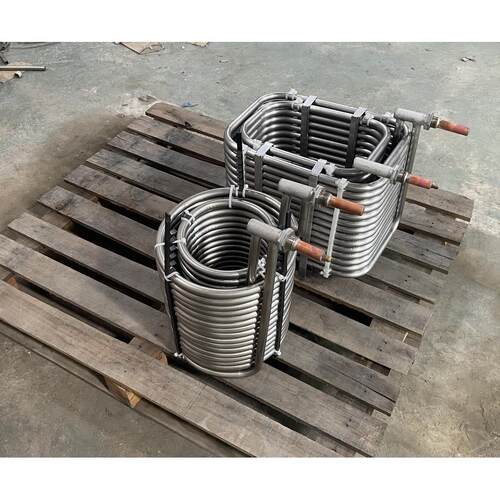 304不锈钢蒸发器可定制匹数 冷水机散热盘管工业冷却用