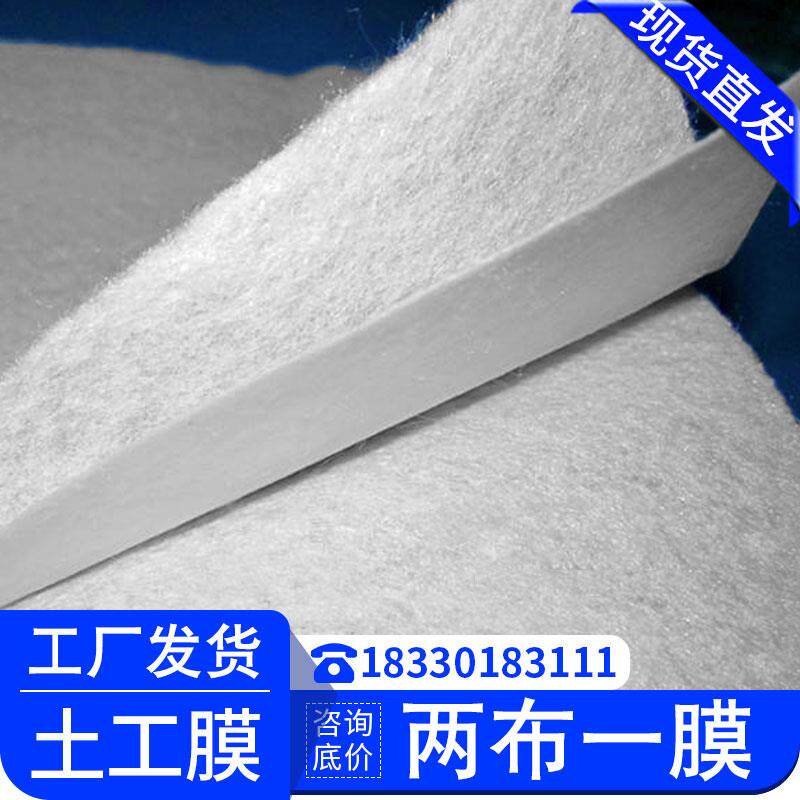 复合土工膜白色HDPE防水膜人工湖鱼池养殖蓄水池河道鱼塘防渗膜布