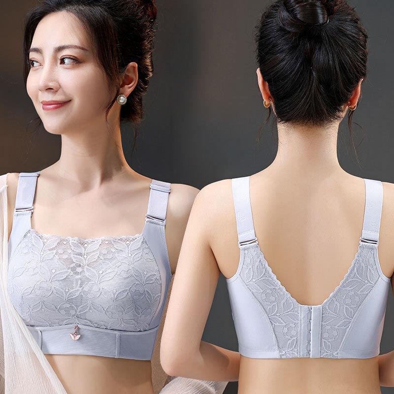 薄款夏季抹胸内衣女大胸显小胸收副乳全罩杯无钢圈文胸加大码束胸