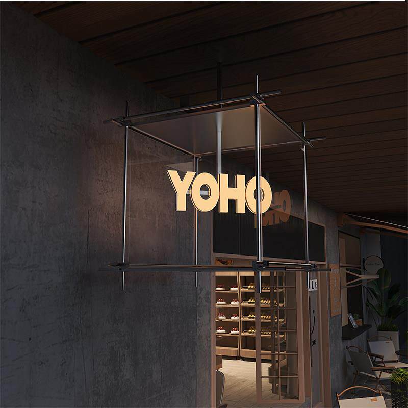 亚克力创意灯箱展示牌悬挂式门面广告牌制作户外门头发光招牌定制