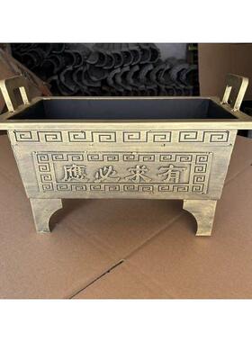 大香炉寺庙铸铁镀锌板合制长方形室内外家用供佛插香大型祠堂香炉